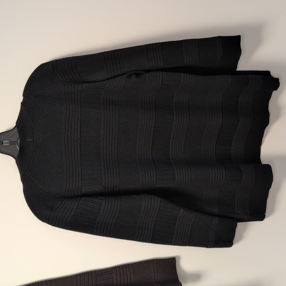 Cable & Gauge Set Of 2 Open Cardigan Sweaters Black and Brown XL - Picture 8 of 14